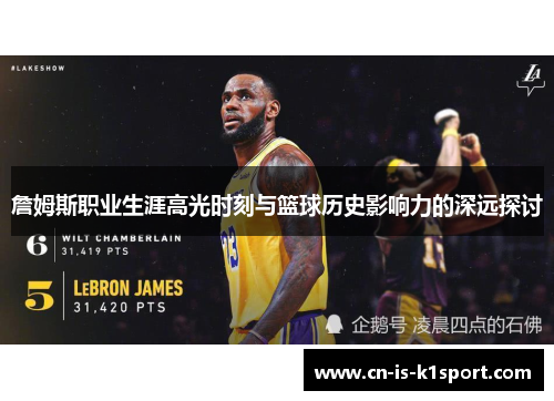 詹姆斯职业生涯高光时刻与篮球历史影响力的深远探讨